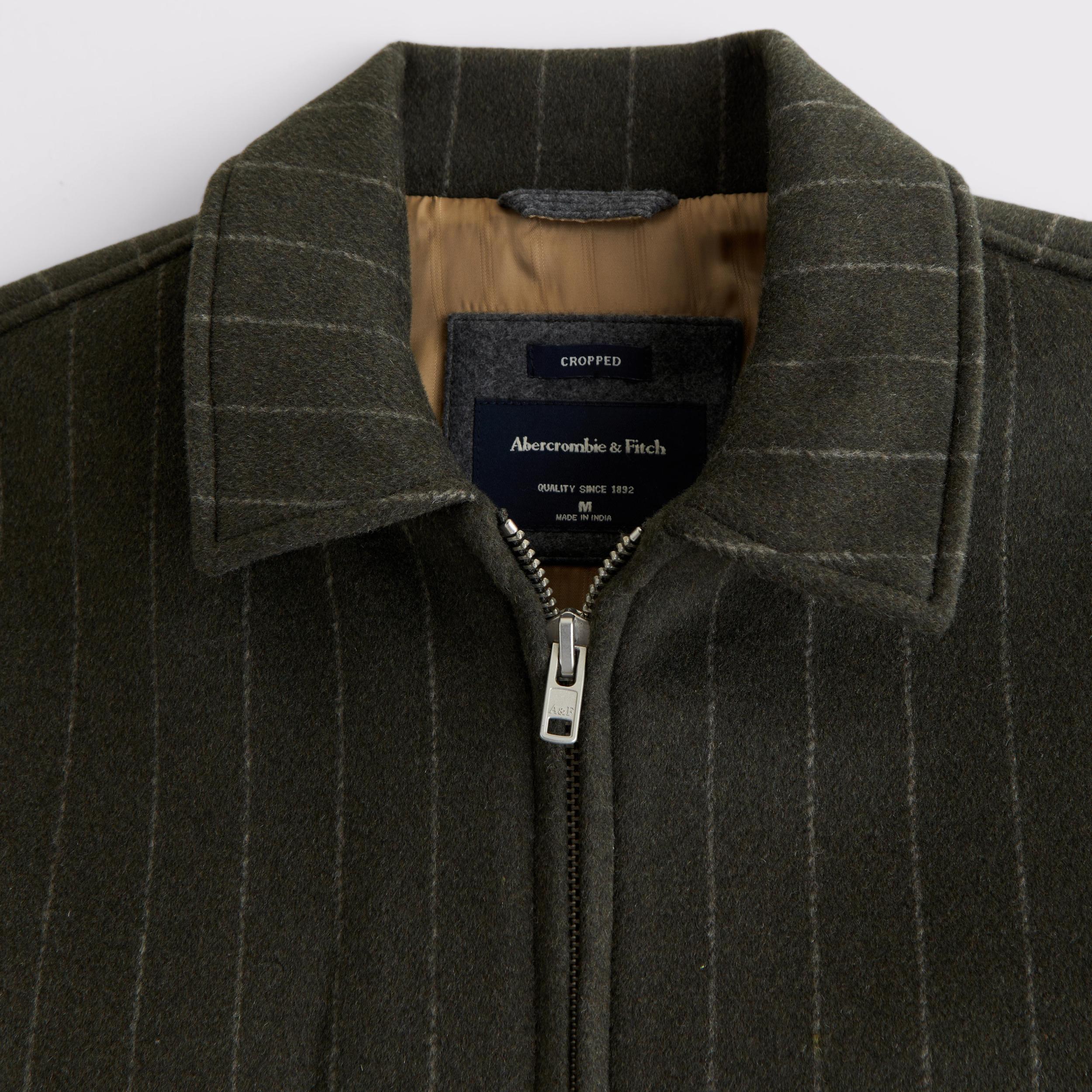 Cropped Wool-Blend Zip Jacket Product Image