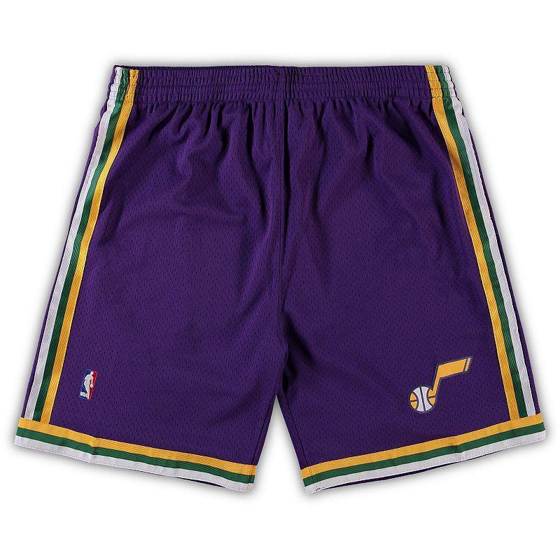 Men's Mitchell & Ness Purple Utah Jazz Big & Tall Hardwood Classics Team Swingman Shorts, Size: 3XB, Jaz Purple Product Image