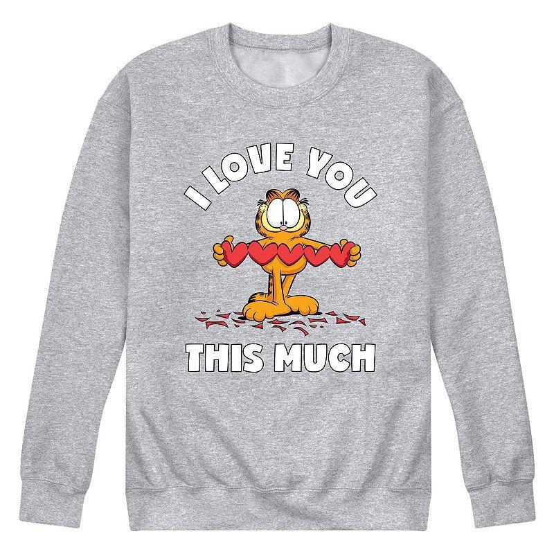 Airwaves Mens Garfield Love You This Much Fleece Sweatshirt Product Image