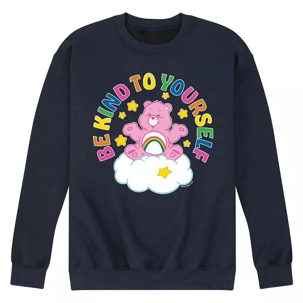 Men's Care Bears Be Kind To Yourself Fleece Sweatshirt, Size: XL, Black Product Image