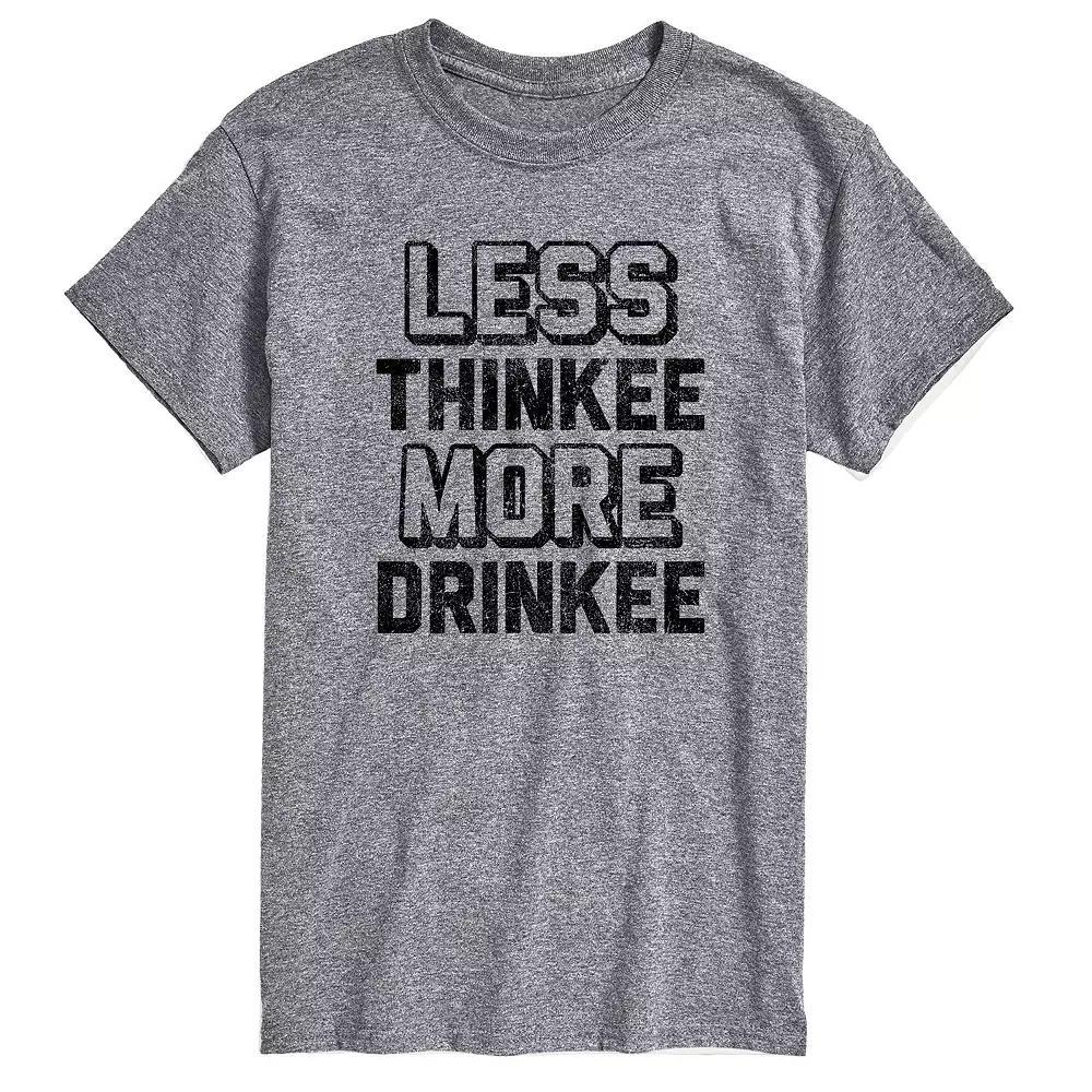 Big & Tall Less Thinkee More Drinkee Graphic Tee, Men's,  Product Image