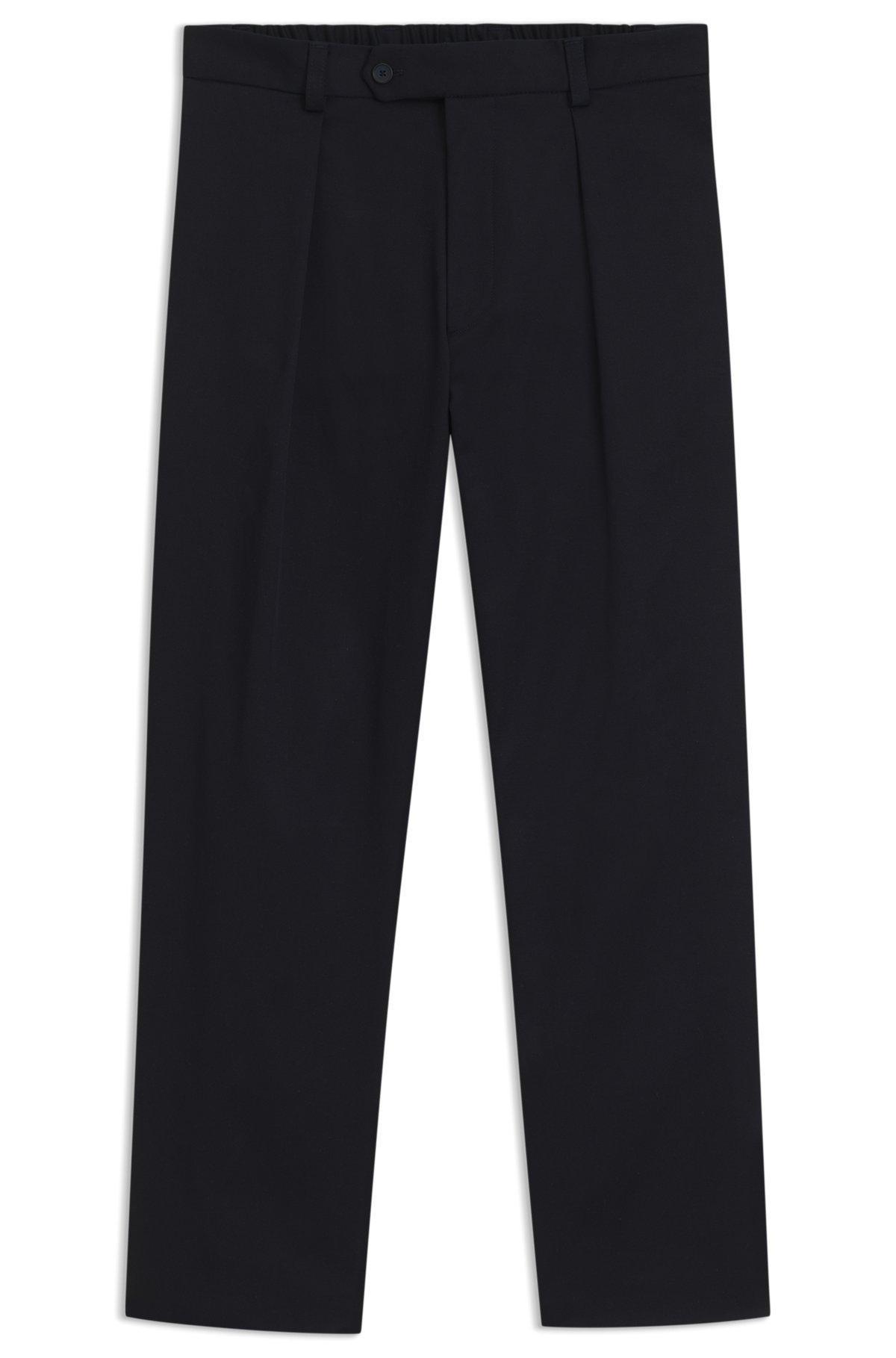 BOSS - BECKHAM x BOSS trousers in stretch cotton - Dark Blue Product Image