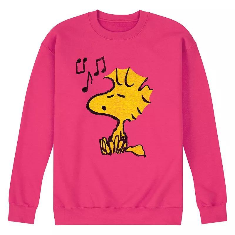 Men's Peanuts Woodstock Singing Long Sleeve, Size: Large, Pink Product Image