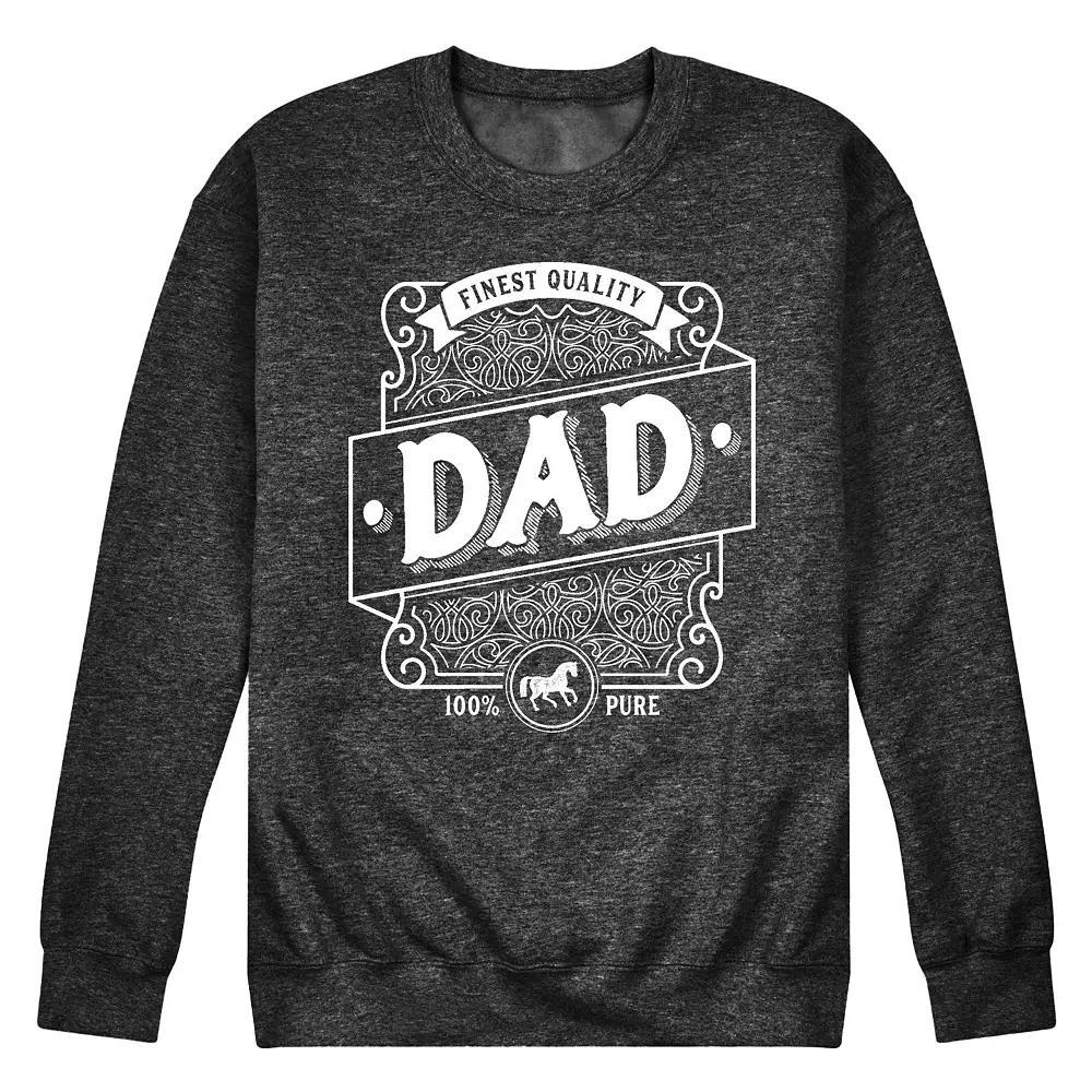 Men's Dad Liquor Label Fleece Sweatshirt,  Product Image