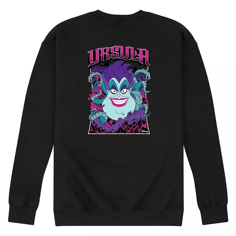 Disney Villains The Little Mermaid Ursula Men's Neon Poster Fleece Sweatshirt, Size: Medium, Black Product Image