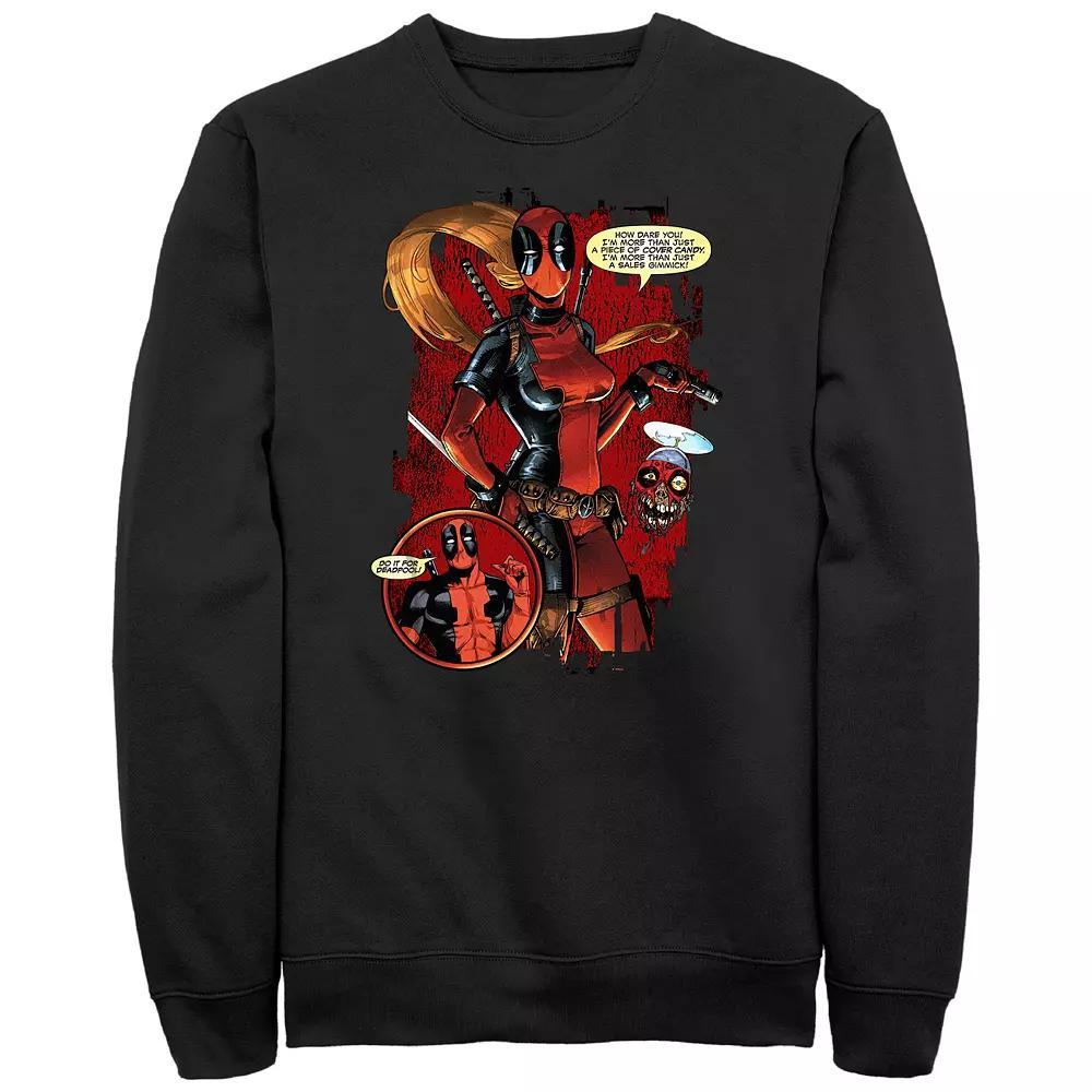 Big & Tall Marvel Deadpool Lady Deadpool How Dare You Graphic Fleece, Men's, Size: 3XL Tall, Black Product Image