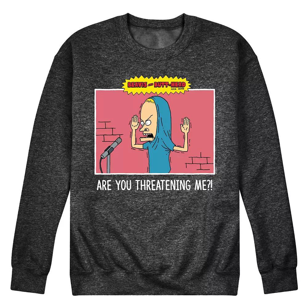 Men's Beavis And Butthead Threatening Me Sweatshirt,  Product Image
