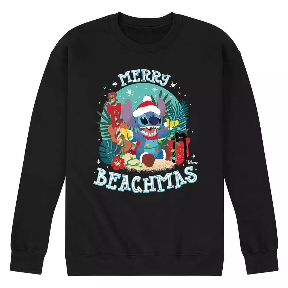 Disney's Lilo & Stitch Men's Merry Beachmas Fleece Sweatshirt,  Product Image