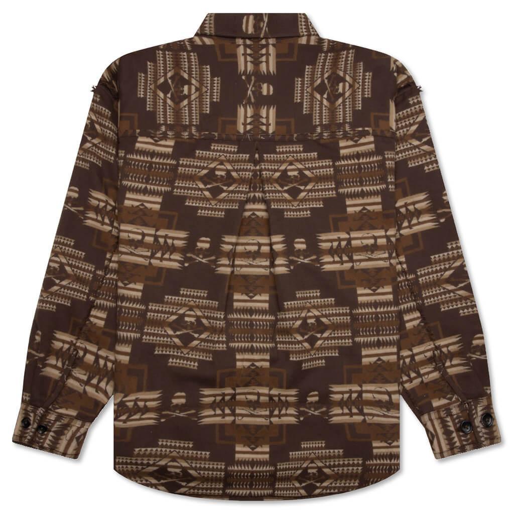 Chimayo Jacquard Button-Down Shirt - Brown Male Product Image