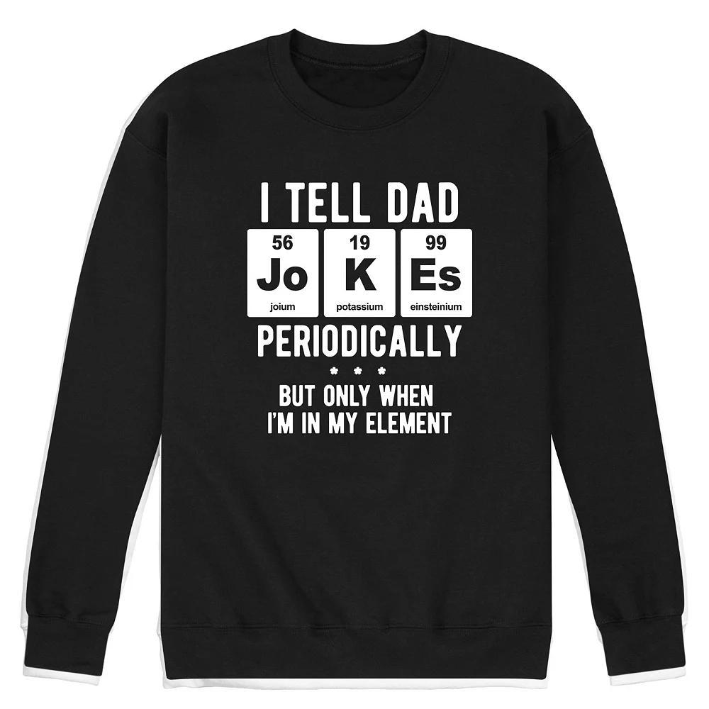 Men's Dad Jokes Periodically Graphic Fleece Sweatshirt,  Product Image