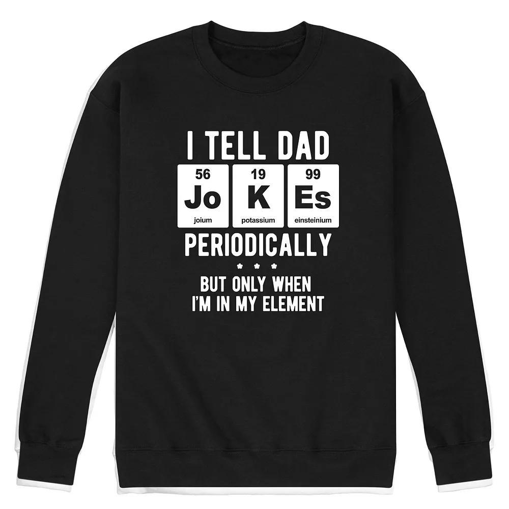 Men's Dad Jokes Periodically Graphic Fleece Sweatshirt, Size: Medium, Blue Product Image