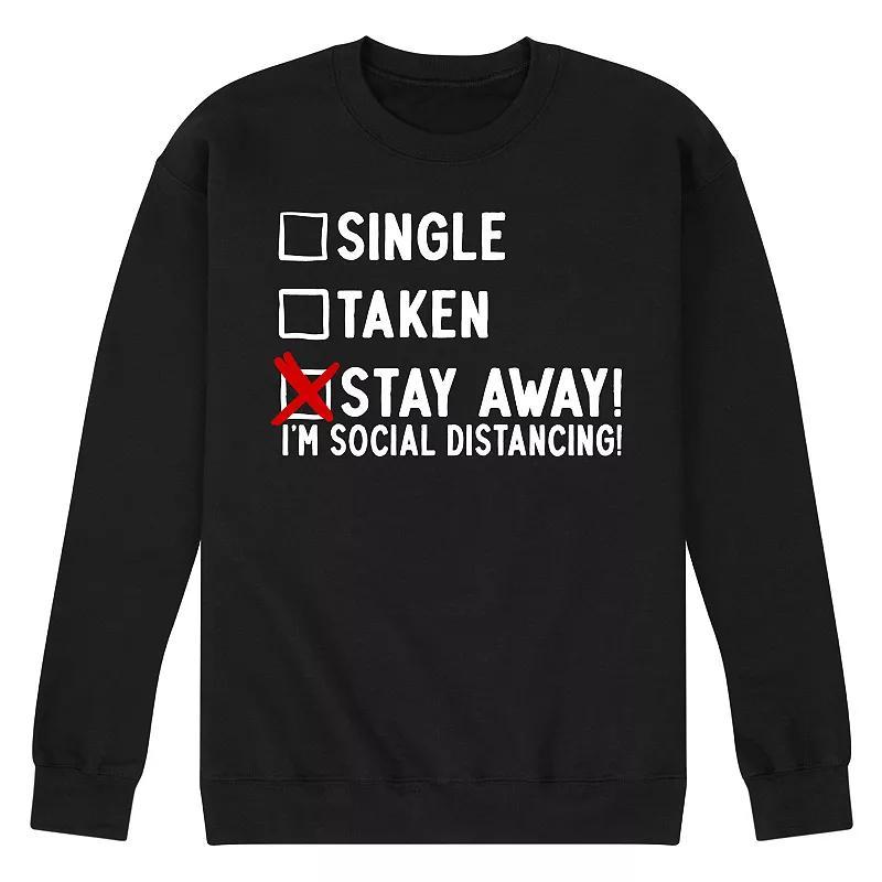 Men's Single Taken Stay Away Fleece Sweatshirt, Size: Large, Blue Product Image