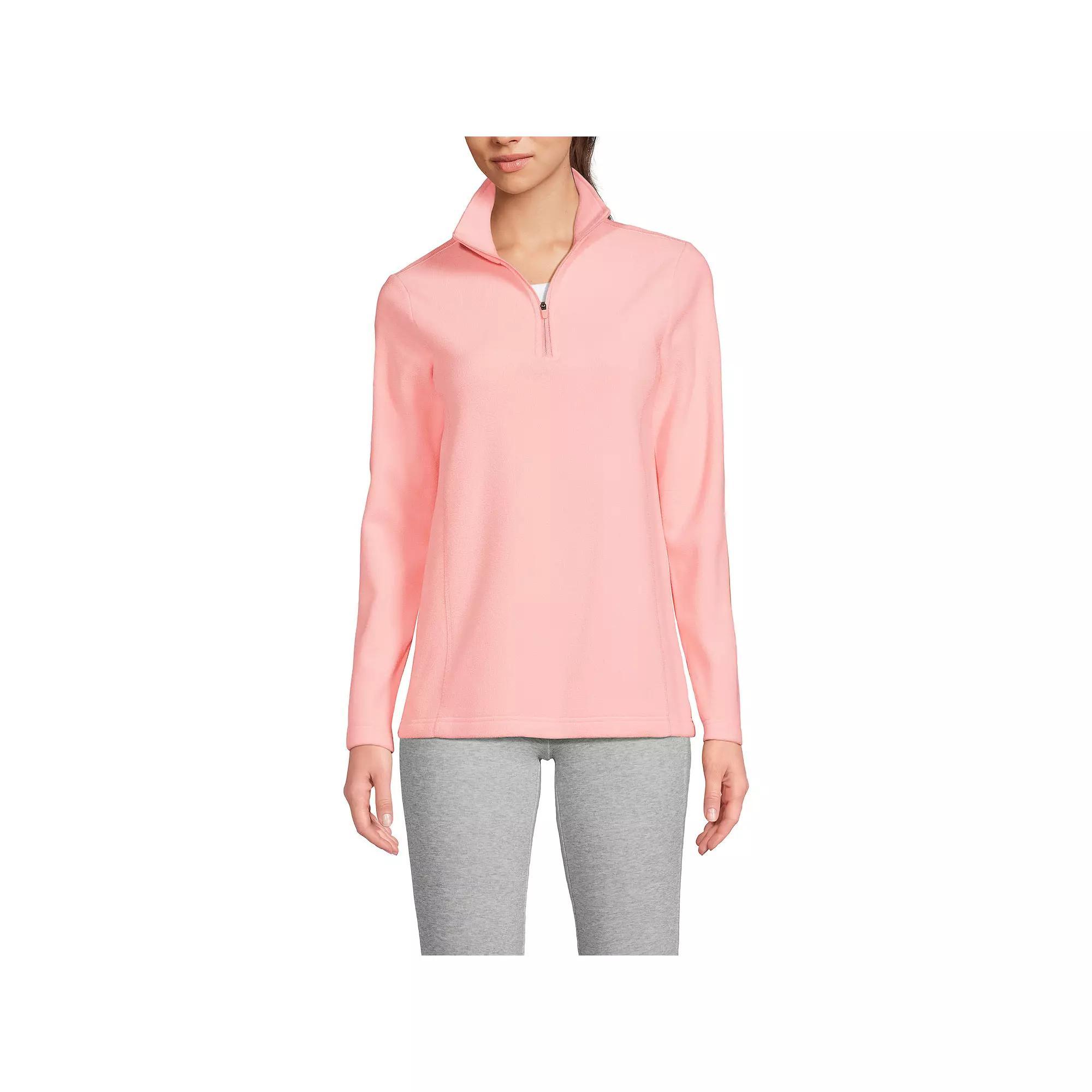Petite Lands' End 1/4-Zip Fleece Pullover, Women's,  Product Image