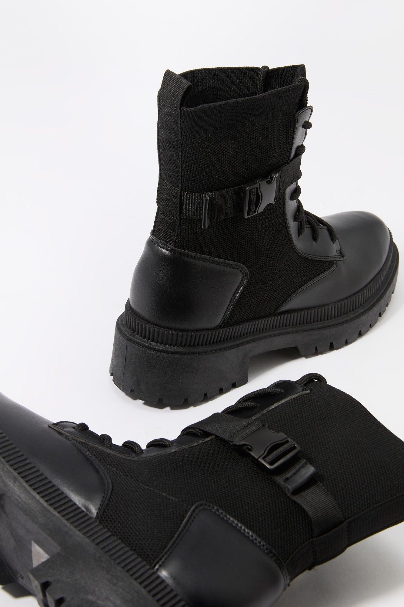 Lace Up Buckled Boot Female Product Image