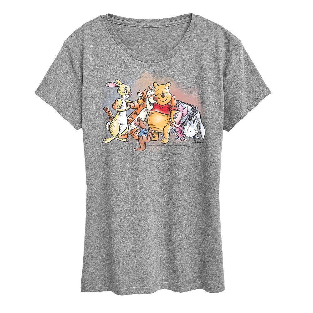Disney's Winnie The Pooh Women's Watercolor Graphic Tee,  Product Image