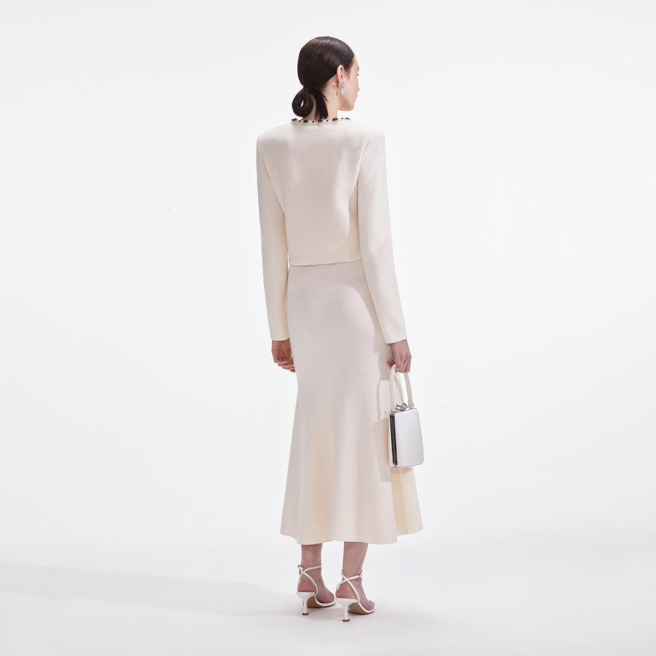 Cream Embellished Cardigan Product Image