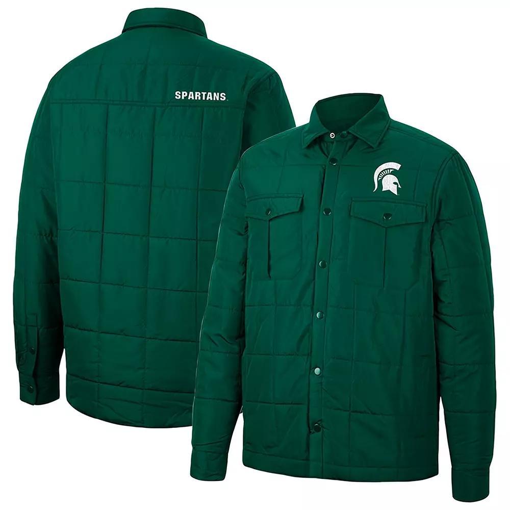 Men's Colosseum Red Wisconsin Badgers Detonate Quilted Full-Snap Jacket,  Product Image