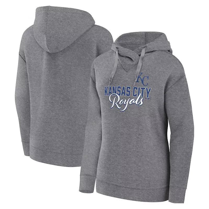 Women's Profile Heather Gray Kansas City Royals Plus Size Pullover Hoodie, Size: 3XL, Grey Product Image