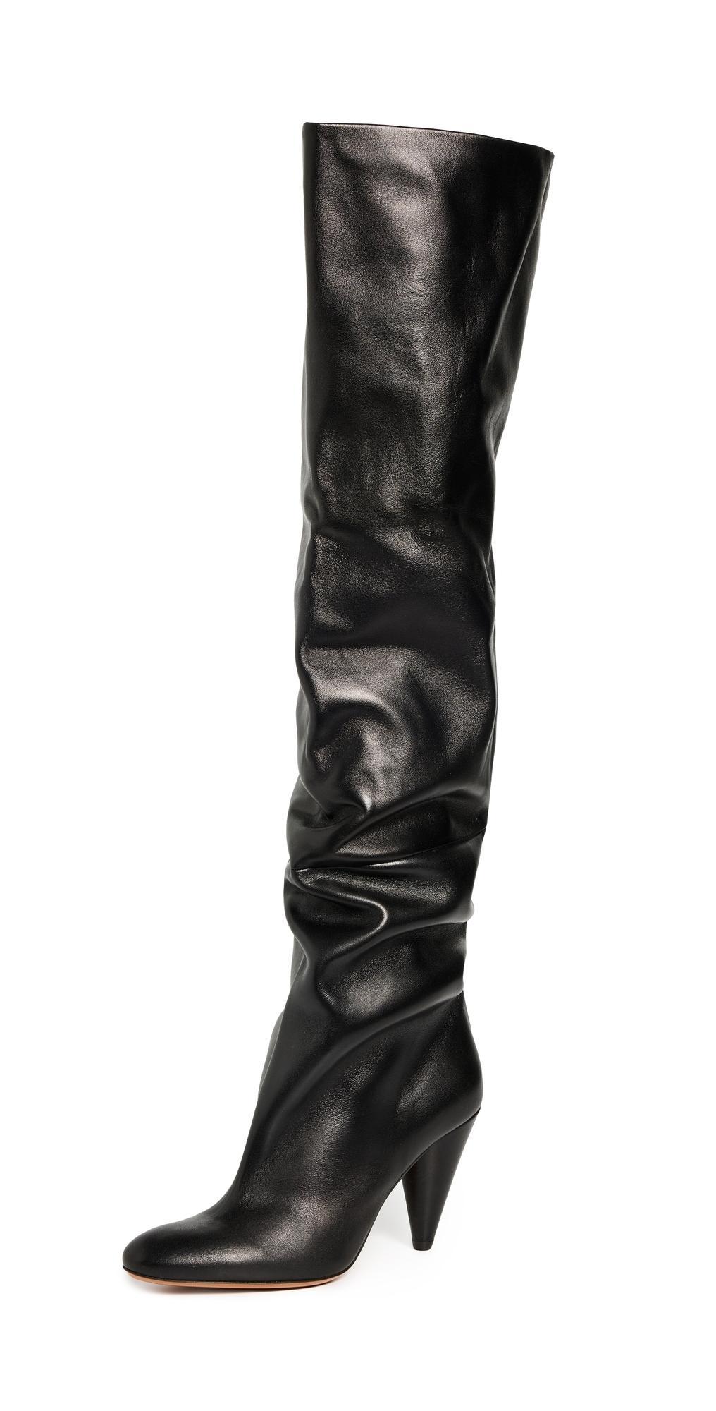 Womens Cone 85MM Leather Over-the-Knee Boots Product Image