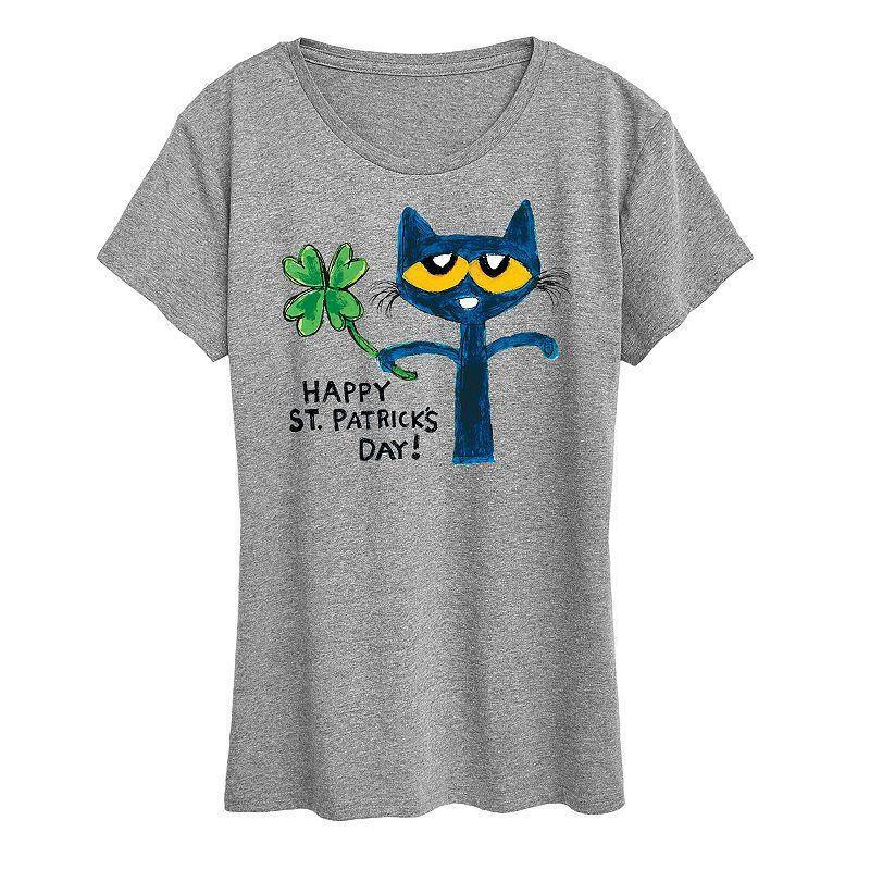 Women's Pete The Cat Happy St. Patricks Day Graphic Tee, Size: Small, White Product Image