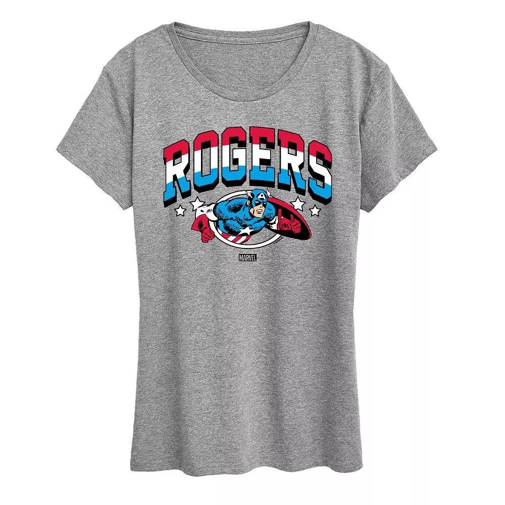 Women's Marvel Captain America Rogers Graphic Tee,  Product Image