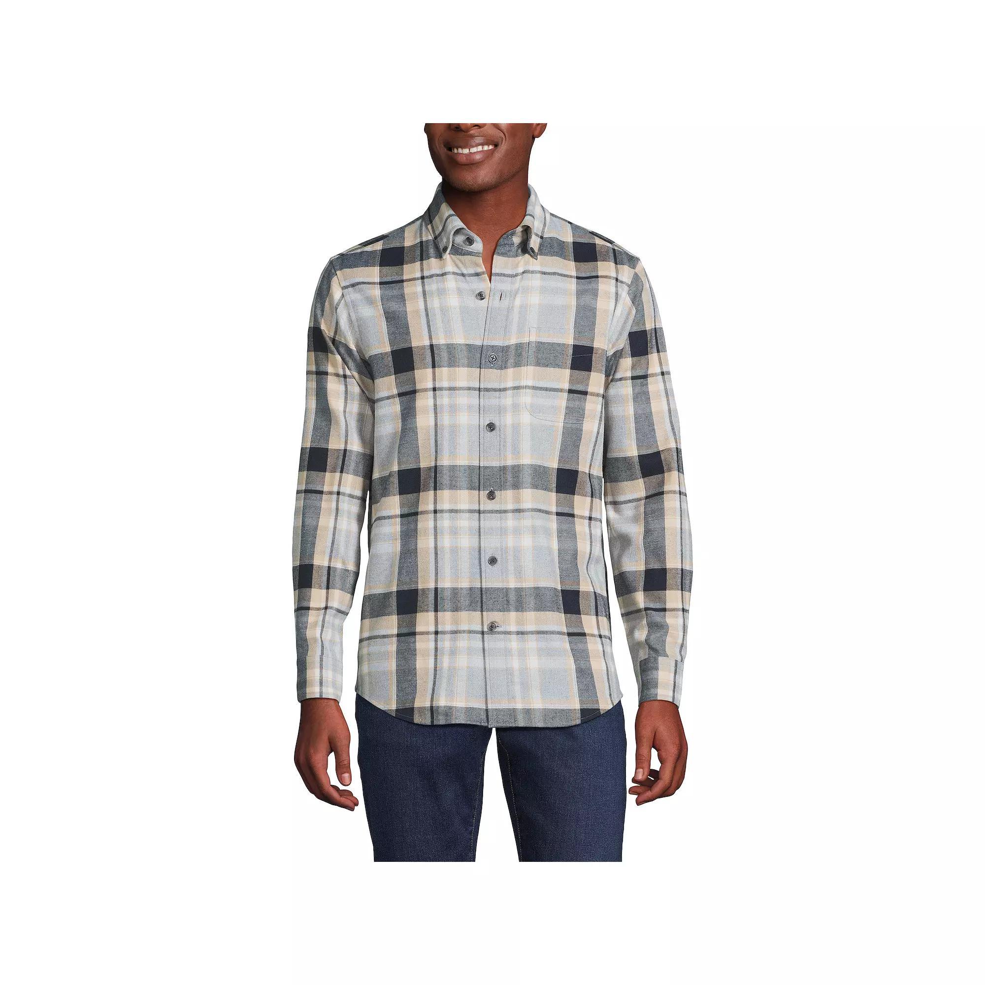 Men's Lands' End Traditional-Fit Flagship Flannel Shirt,  Product Image