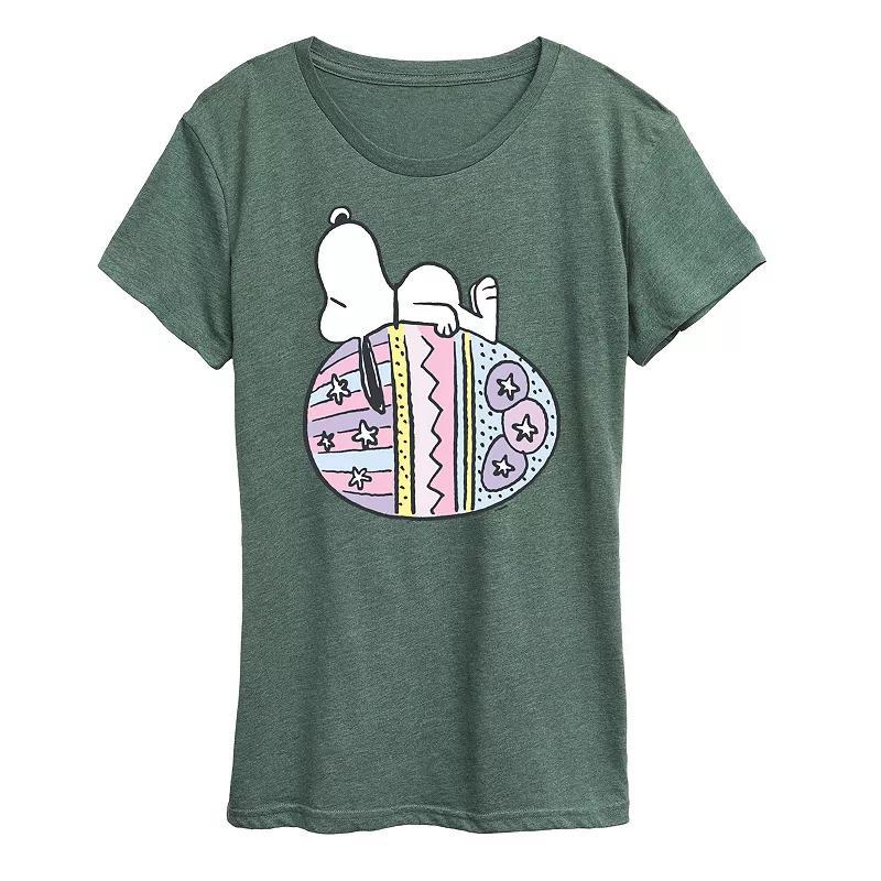 Women's Peanuts Snoopy Easter Egg Graphic Tee,  Product Image