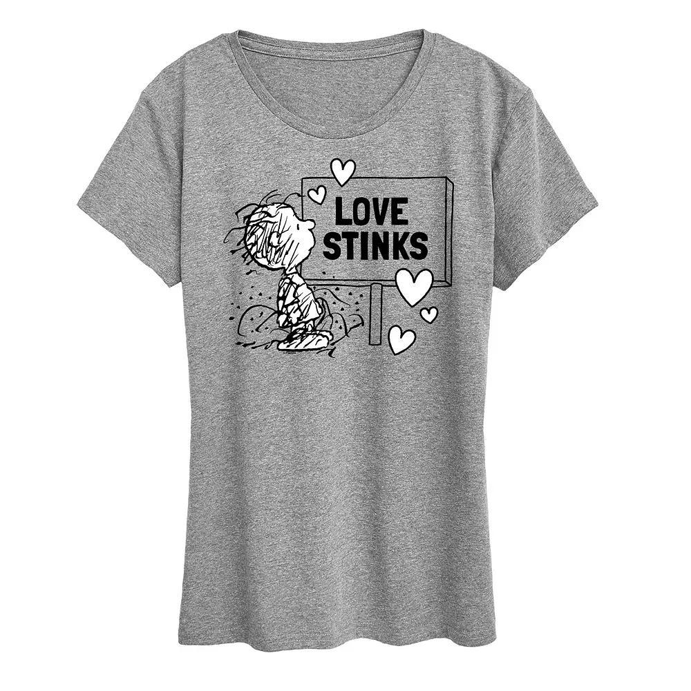Women's Peanuts Pig Pen Love Stinks Graphic Tee,  Product Image
