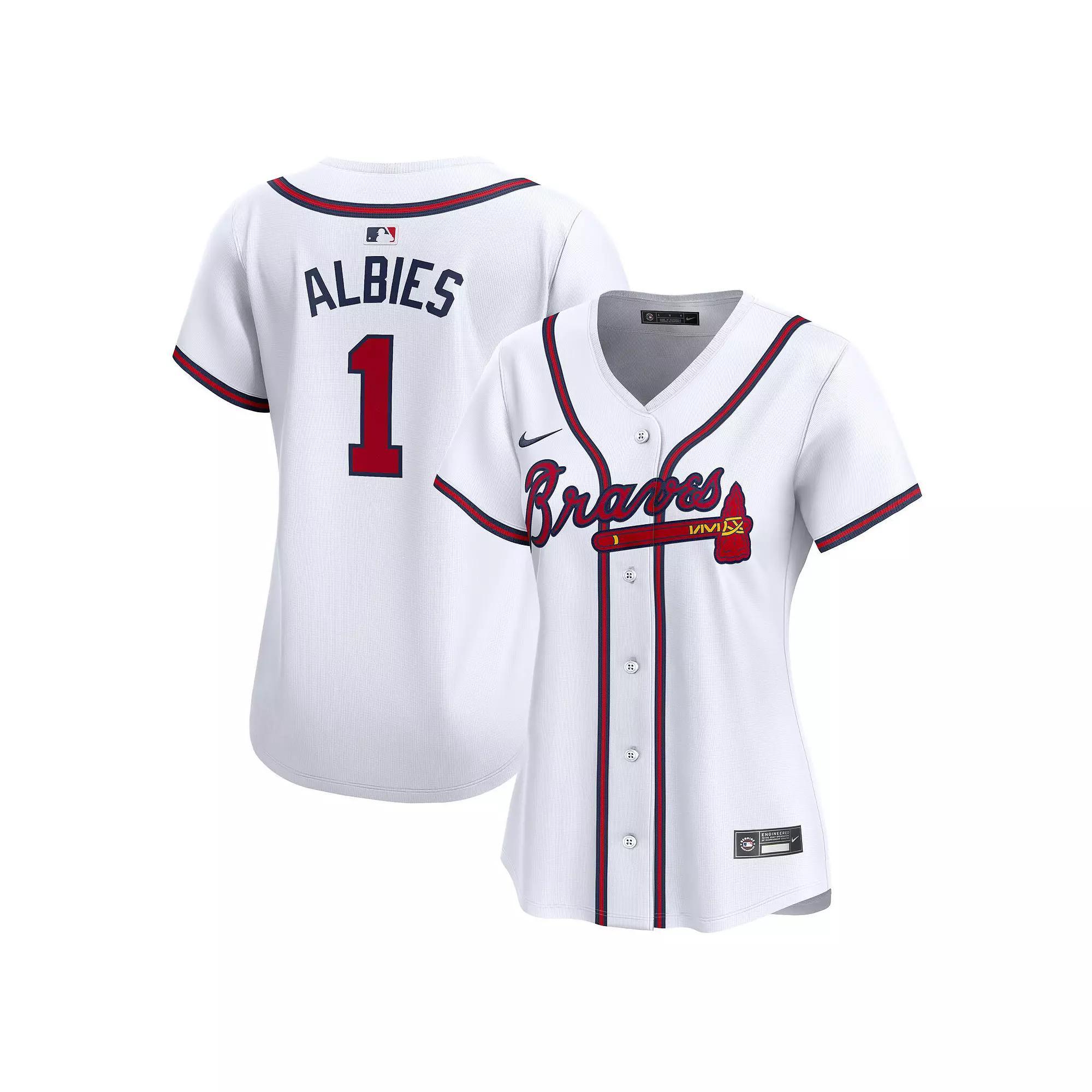 Women's Nike Ozzie Albies White Atlanta Braves Home Limited Player Jersey,  Product Image