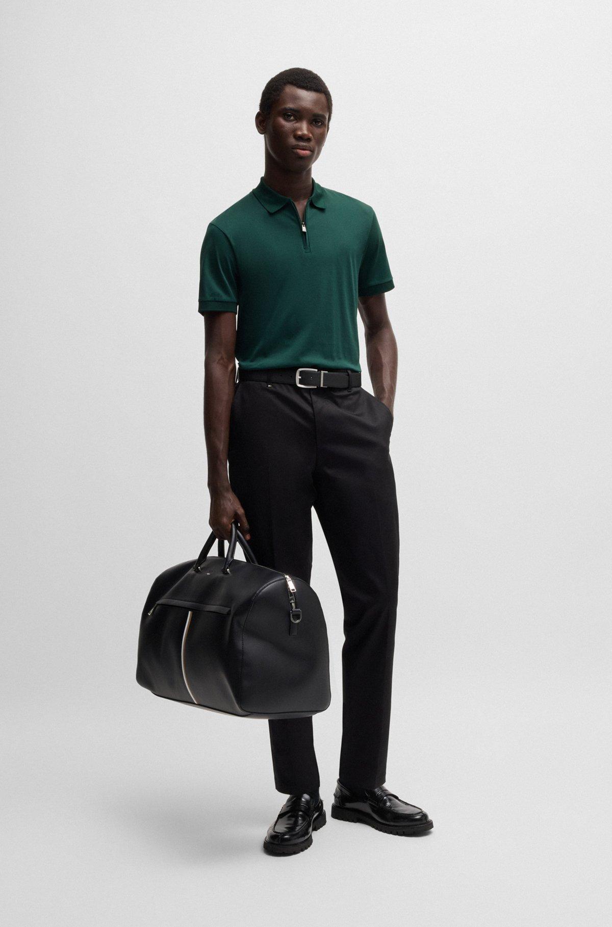 Slim-fit polo shirt in mercerized cotton Product Image
