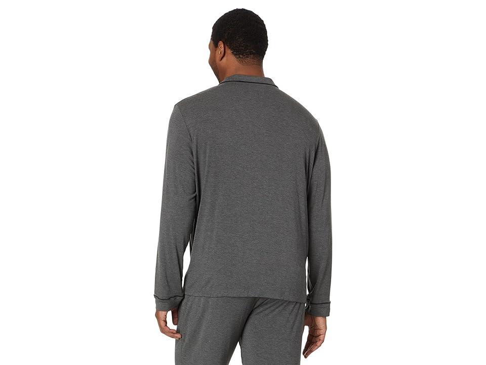 MeUndies Long Sleeve Modal PJ Set (Heather Charcoal) Men's Pajama Sets Product Image