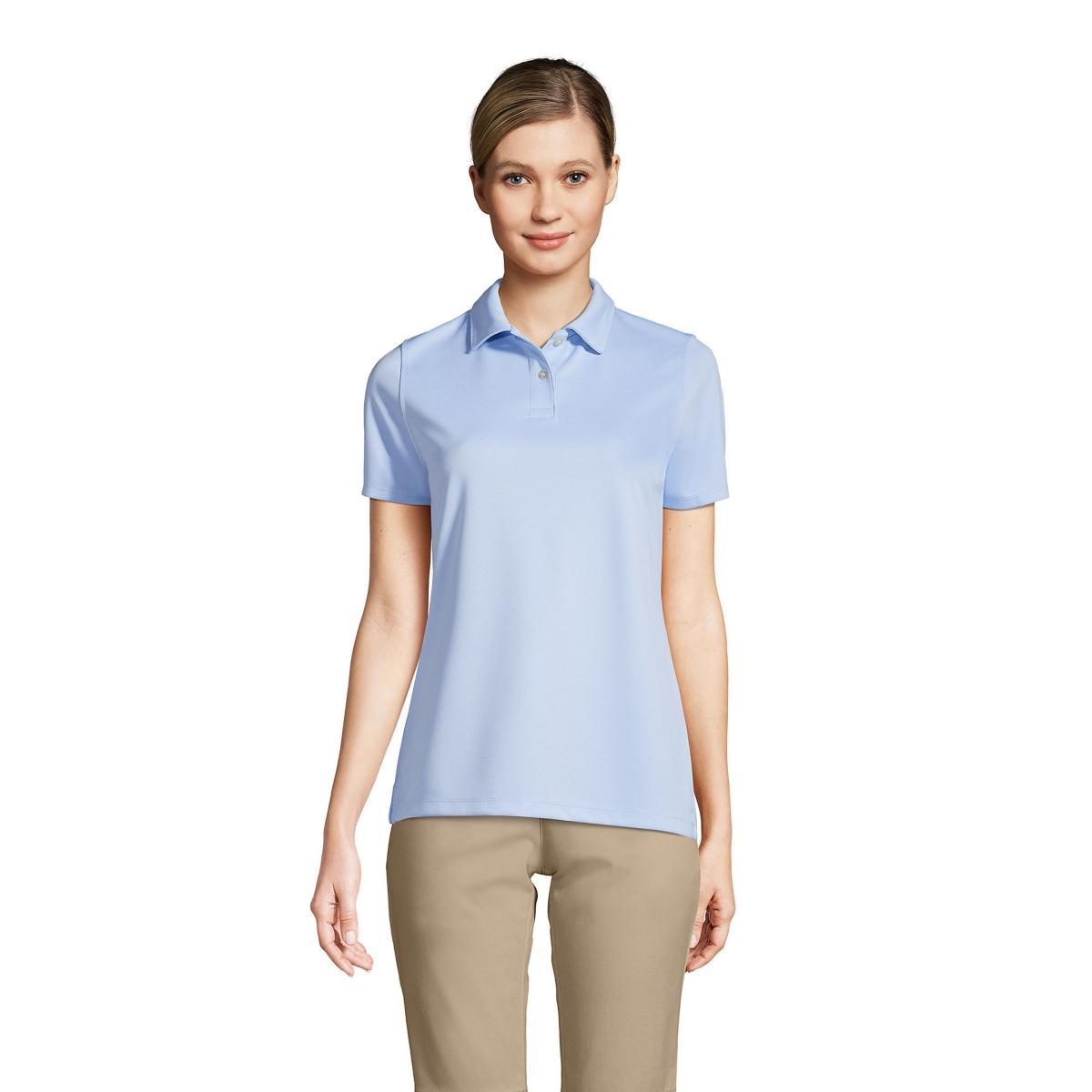 Womens Lands End School Uniform Short Sleeve Pique Polo Shirt Product Image