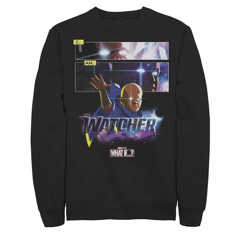 Men's Marvel What If The Watcher Panel Poster Sweatshirt, Boy's, Size: Large, Black Product Image