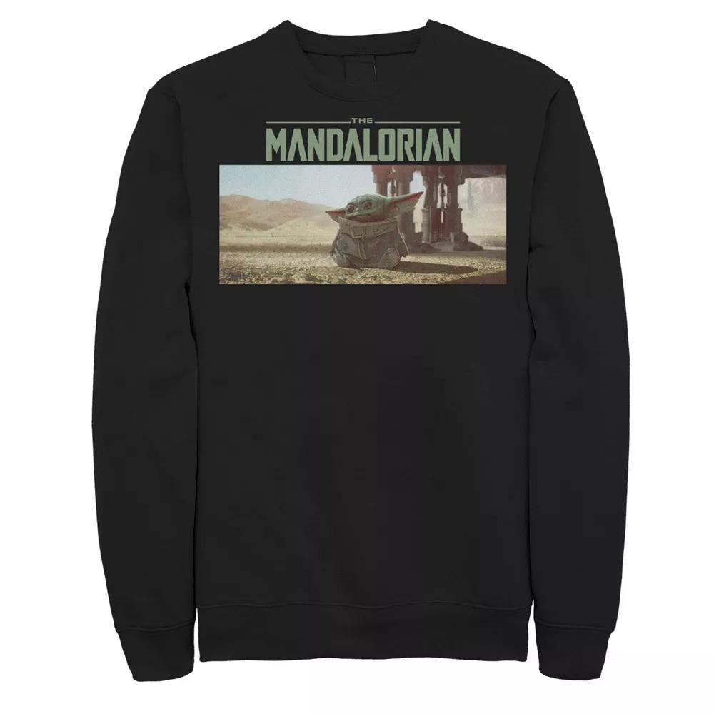 Men's Star Wars The Mandalorian The Child Logo Panel Sweatshirt,  Product Image
