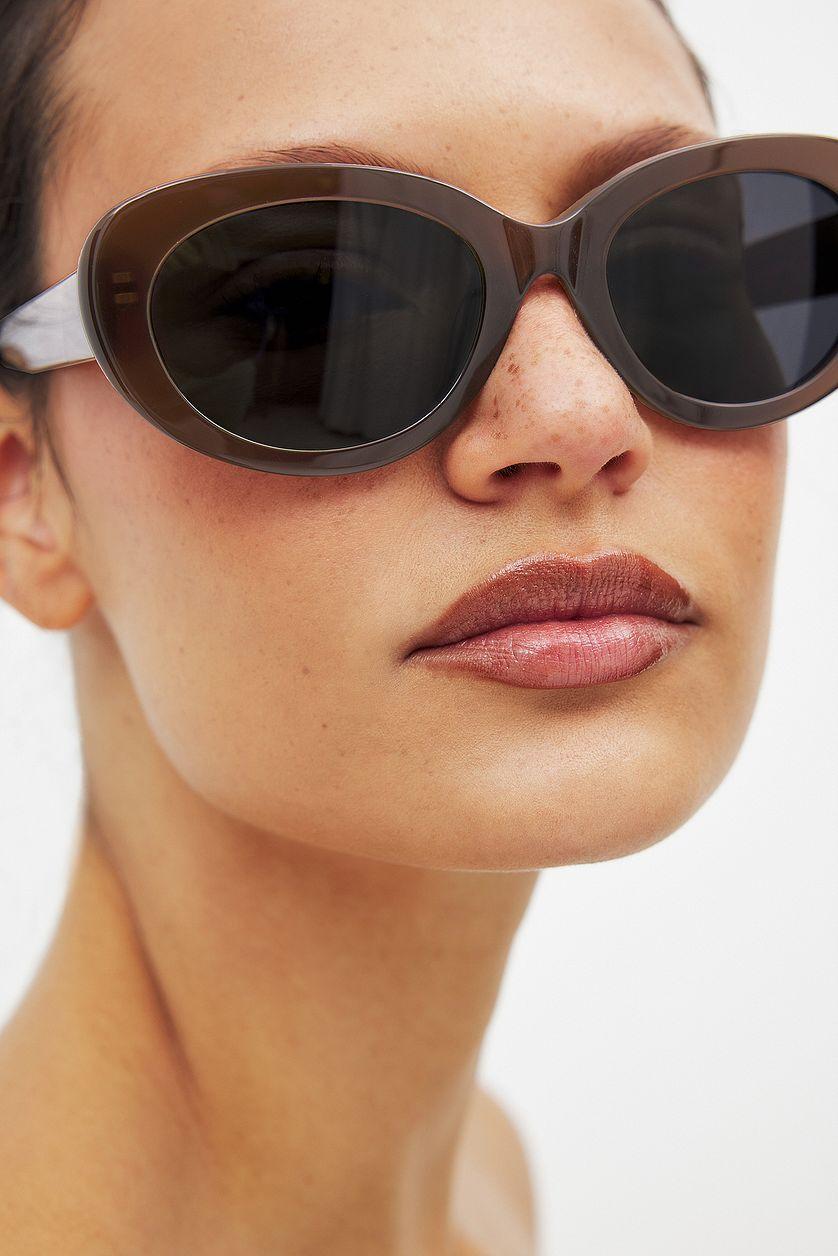 Oval Frame Acetate Sunglasses Product Image