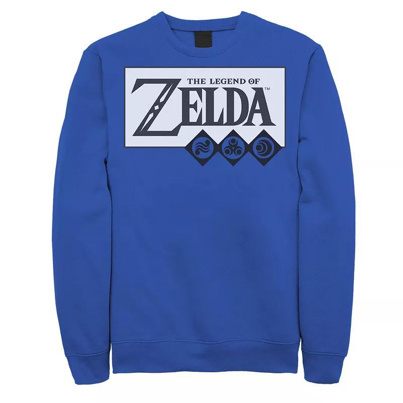 Men's The Legend Of Zelda Elements Logo Sweatshirt, Size: XXL, Royal Product Image