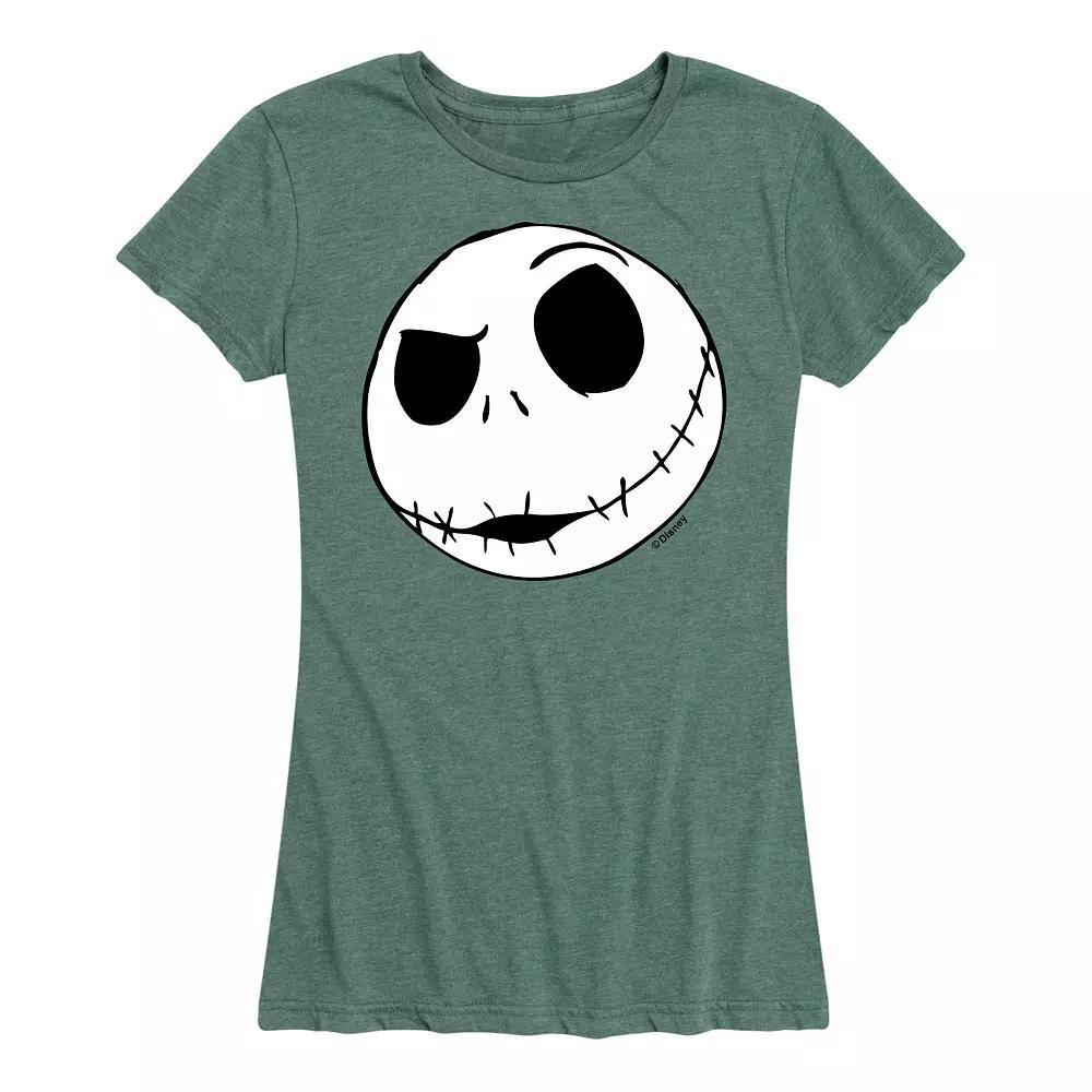 Disney's Nightmare Before Christmas Women's Jack Face Graphic Tee, Girl's,  Product Image
