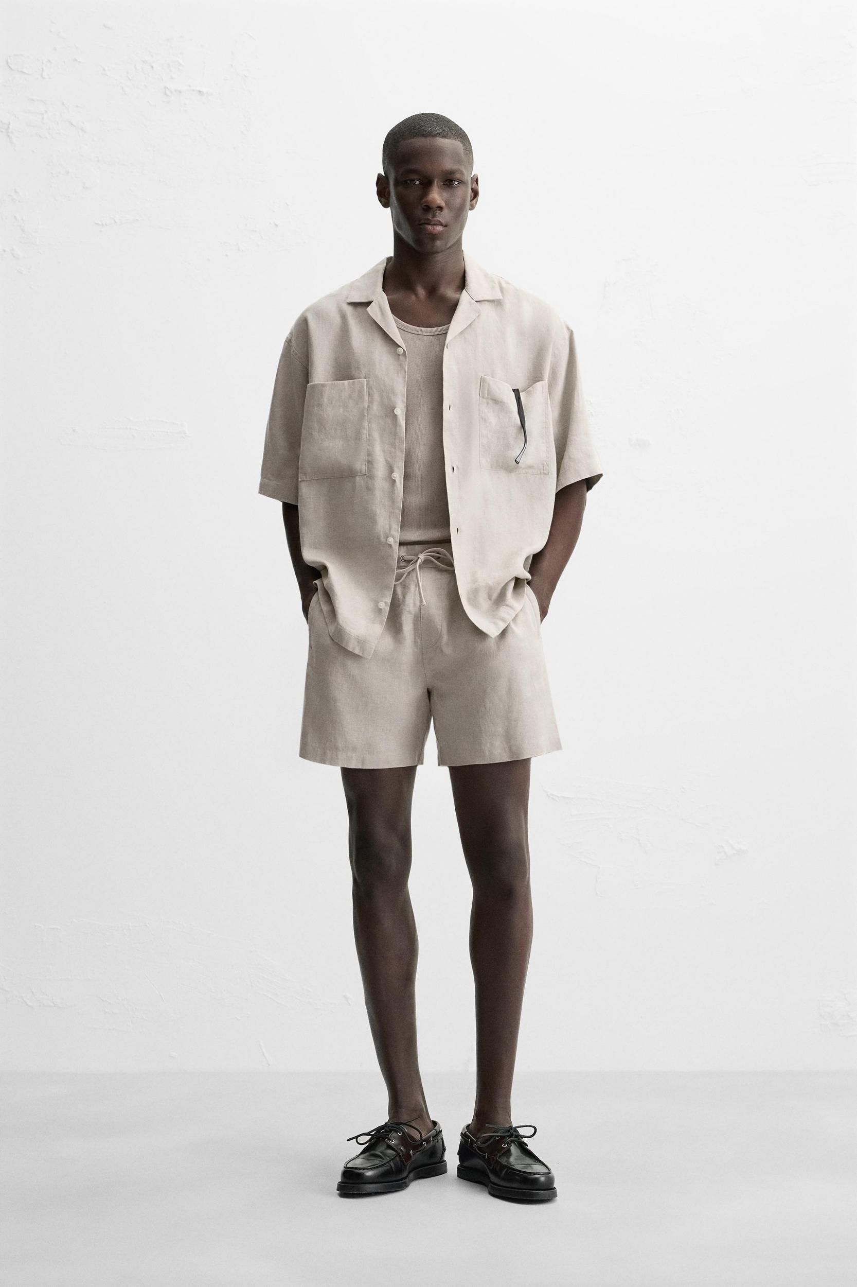 100% LINEN SHORTS Product Image
