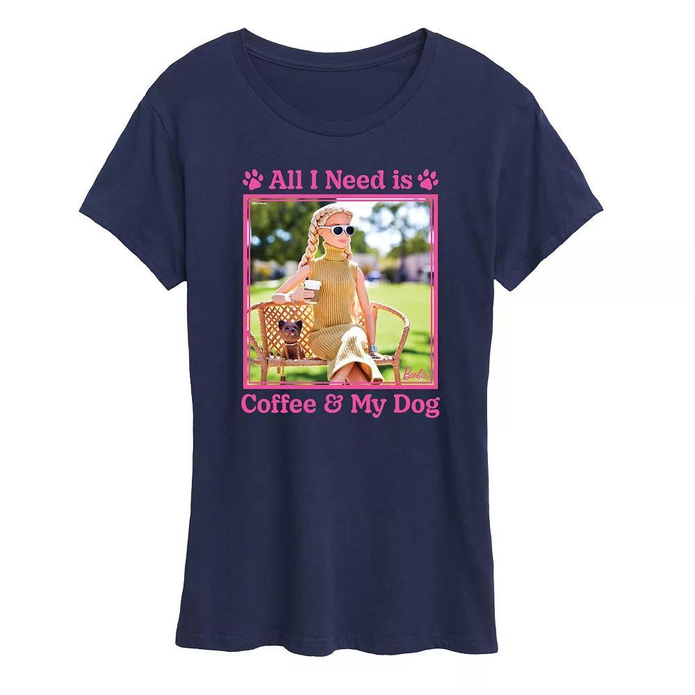 Women's Barbie® All I Need Is Coffee & My Dog Graphic Tee, Girl's,  Product Image