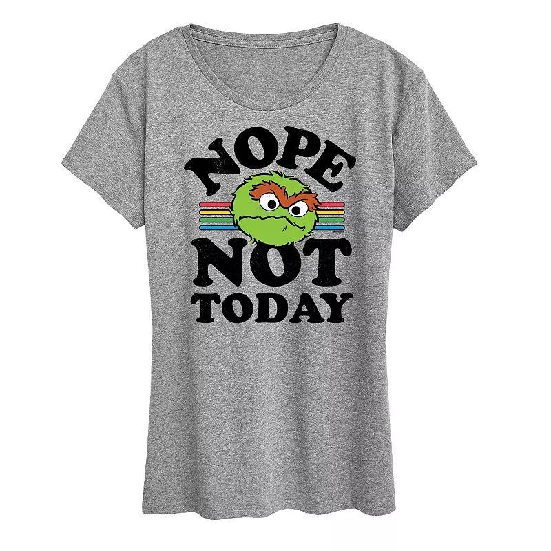 Women's Sesame Street Nope Not Today Graphic Tee, Size: Large, White Product Image