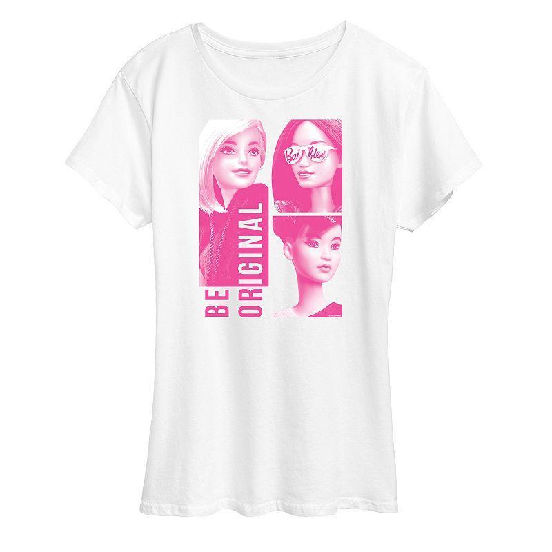 Womens Barbie Be Original Squares Graphic Tee Product Image