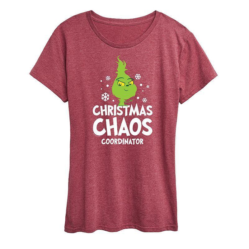 Women's Dr. Seuss Little Grinch Chaos Coordinator Graphic Tee, Girl's, Size: Large, Grey Blue Product Image