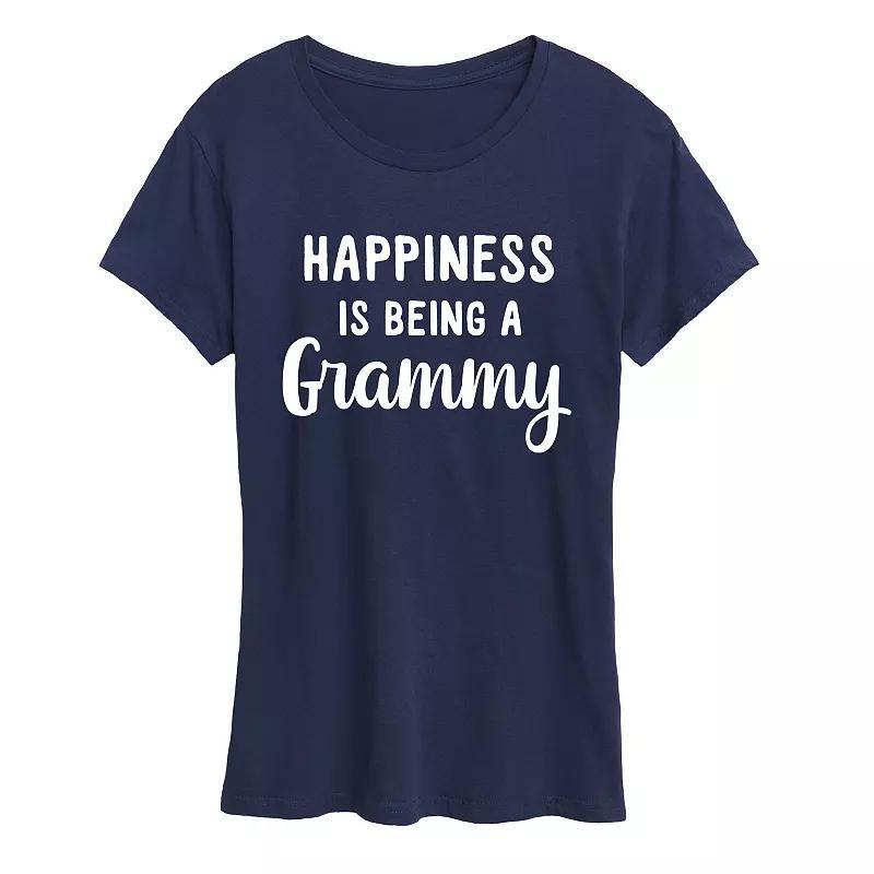 Women's Happiness is Being a Grammy Graphic Tee, Girl's, Size: XL, Grey Royal Blue Product Image