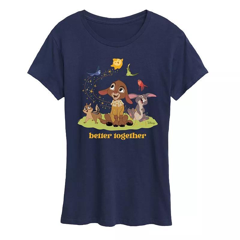 Disneys Wish Valentino and Star Womens Better Together Graphic Tee, Girls Product Image