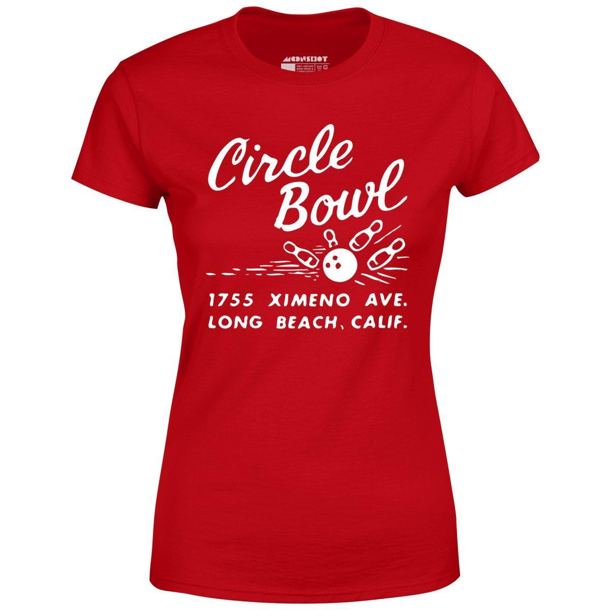 Circle Bowl - Long Beach, CA - Vintage Bowling Alley - Women's T-Shirt Female Product Image
