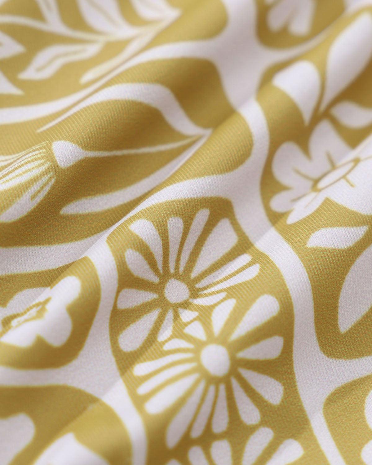 Khaki Knit Geometric Print Bikini Set Product Image