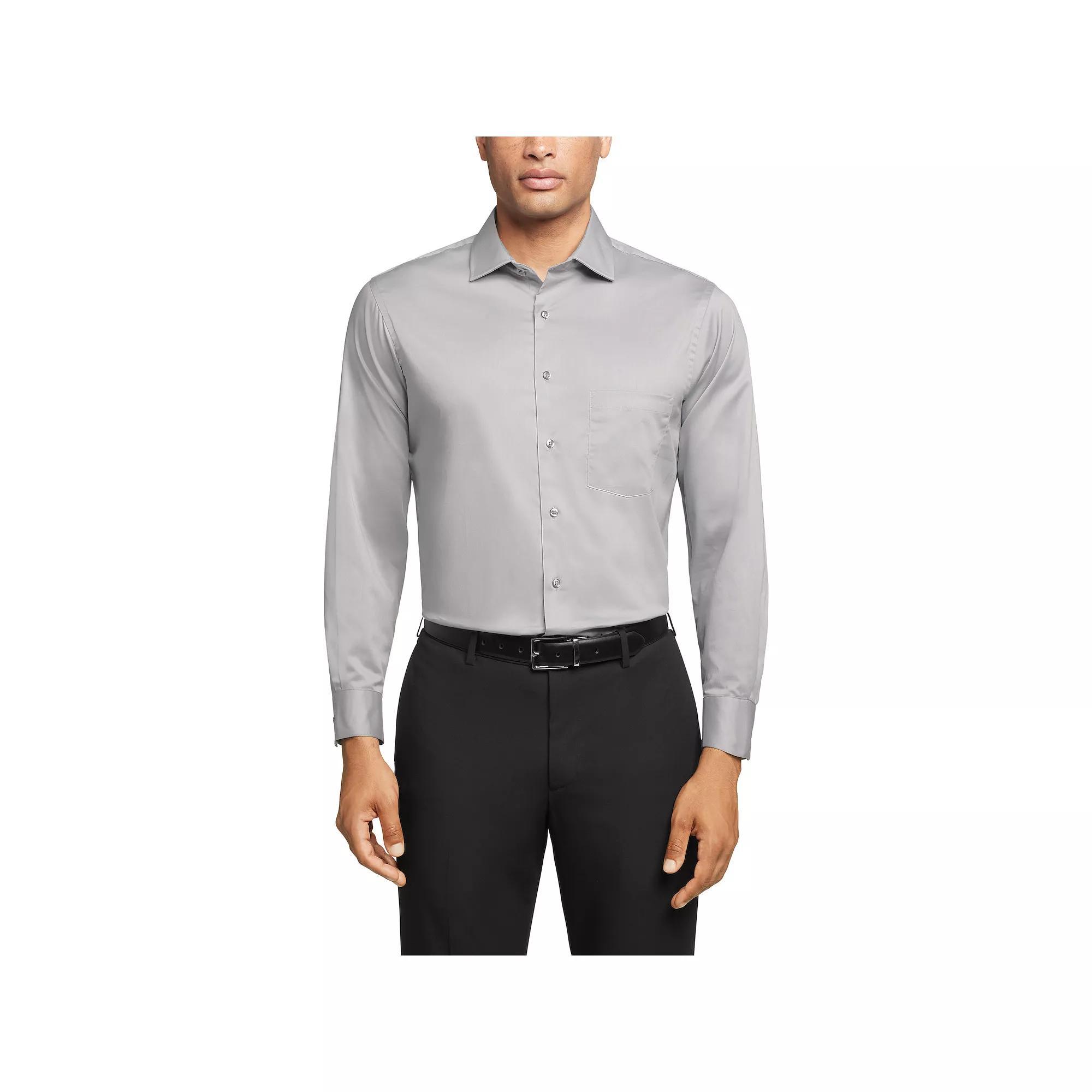 Men's Van Heusen Regular-Fit Ultra Wrinkle Free Dress Shirt, Size: XL-34/35, Gray Mist Product Image