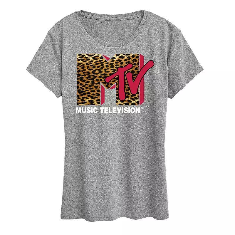 Women's MTV Leopard Logo Graphic Tee, Girl's,  Product Image