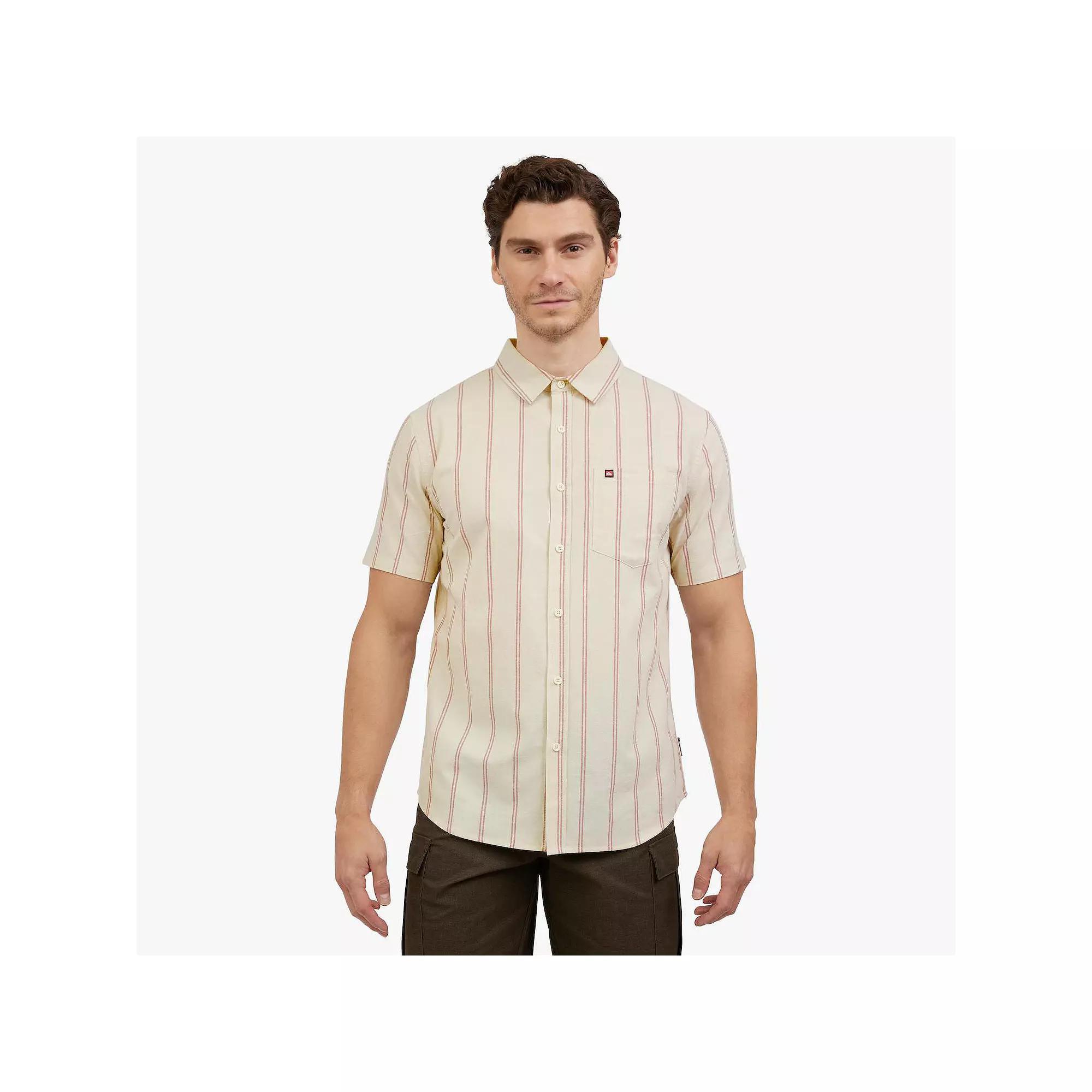Men's Quiksilver Stripe Short Sleeve Button Down,  Product Image