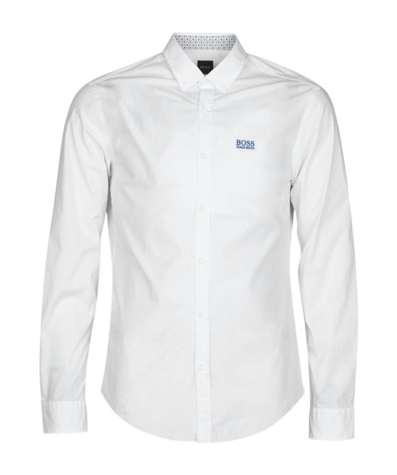 HUGO BOSS Logo Long-sleeved Shirt In White Product Image